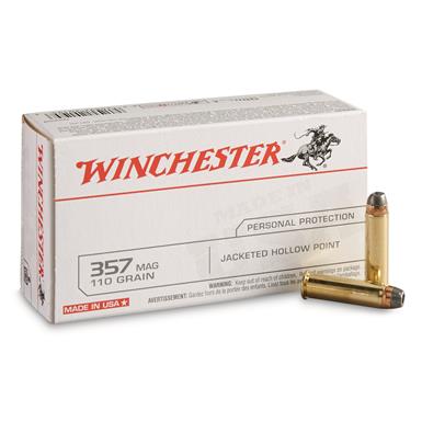 Winchester White Box .357 Magnum JHP 110 Grain 50 Rounds