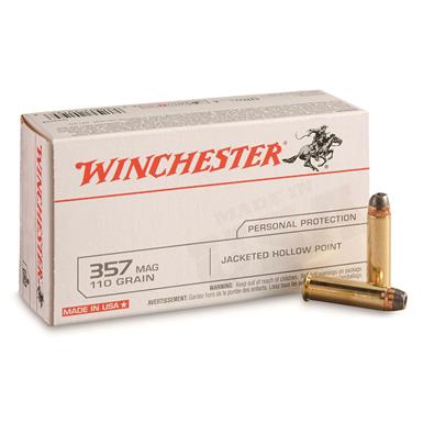 Winchester White Box .357 Magnum JHP 110 Grain 500 Rounds