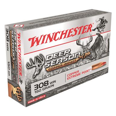 Winchester, Deer Season XP Copper Impact, .308 Win., Extreme Point Lead Free, 150 Grain, 20 Rounds