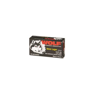 Wolf 9mm FMJ 115 Grain 1000 Rounds